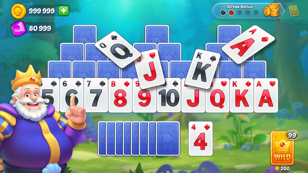 Solitaire TriPeaks Fish [MOD: безлимитные монеты и бонусы] на Андроид — скриншот 1