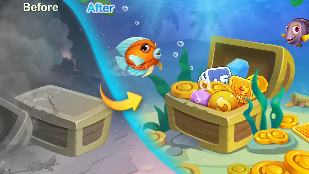 Solitaire TriPeaks Fish [MOD: безлимитные монеты и бонусы] на Андроид — скриншот 3