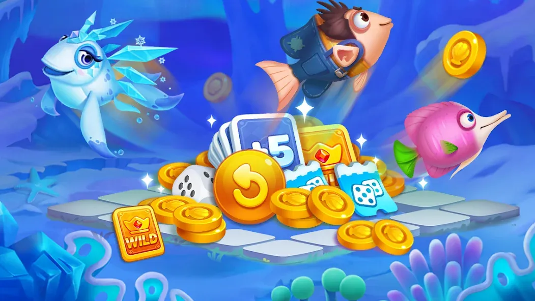 Solitaire TriPeaks Fish [MOD: безлимитные монеты и бонусы] на Андроид — скриншот 5