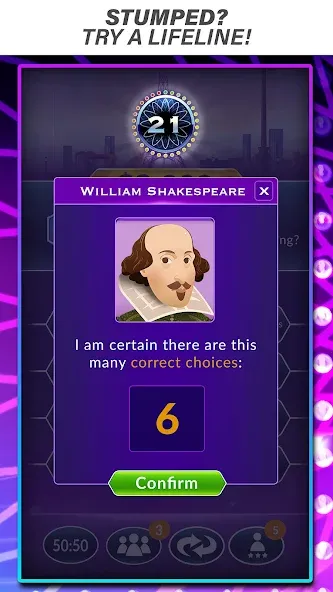 Скачать Official Millionaire Game [MOD: безлимитные подсказки и жизни] на телефон — скриншот 2
