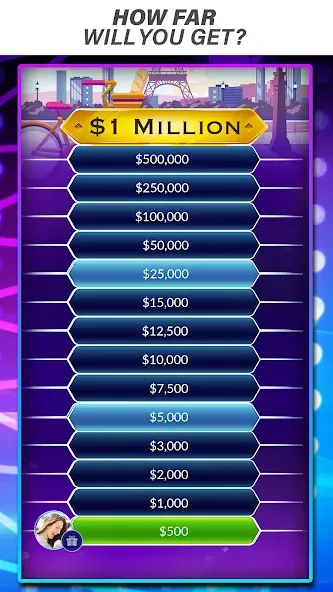 Скачать Official Millionaire Game [MOD: безлимитные подсказки и жизни] на телефон — скриншот 5