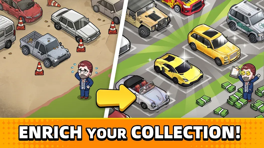 Взломанная Used Car Tycoon Game [MOD: безлимитные деньги и премиум-автомобили] на Андроид — скриншот 5