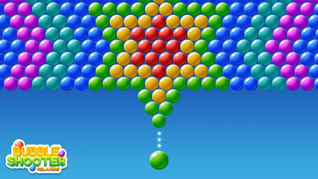 Взломанная Bubble Shooter Relaxing [MOD: без рекламы и бесконечные жизни] на Андроид — скриншот 1
