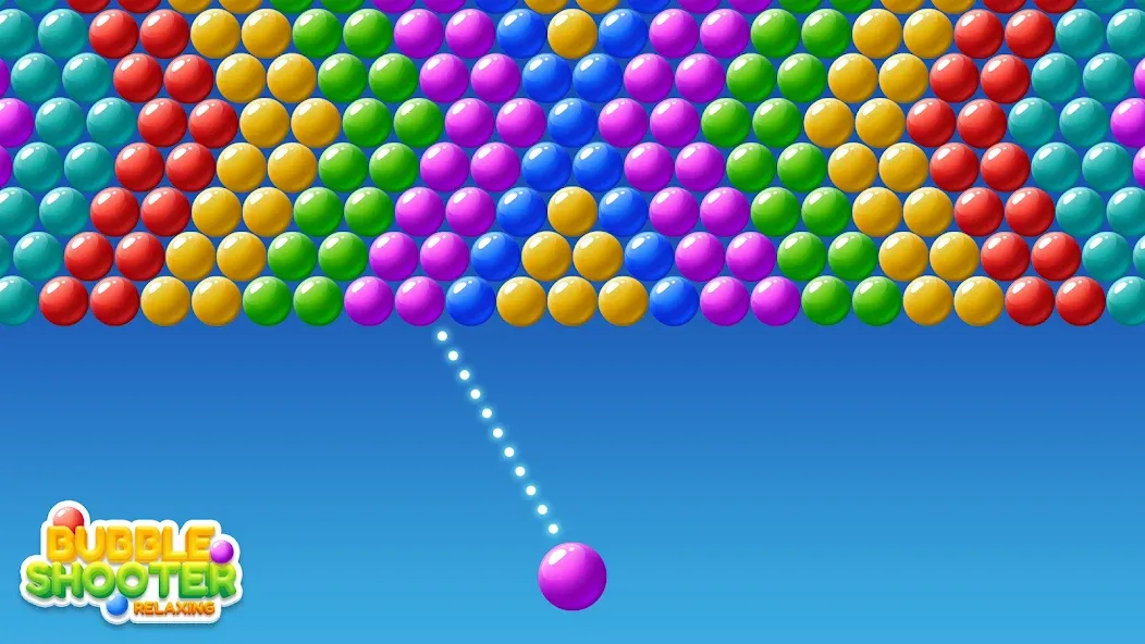 Взломанная Bubble Shooter Relaxing [MOD: без рекламы и бесконечные жизни] на Андроид — скриншот 2