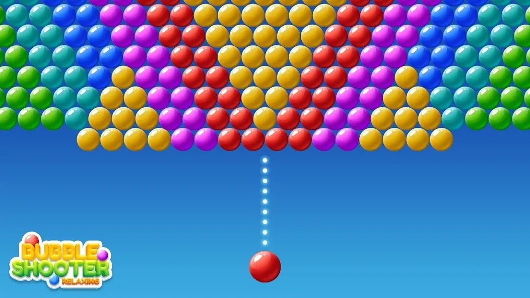 Взломанная Bubble Shooter Relaxing [MOD: без рекламы и бесконечные жизни] на Андроид — скриншот 3