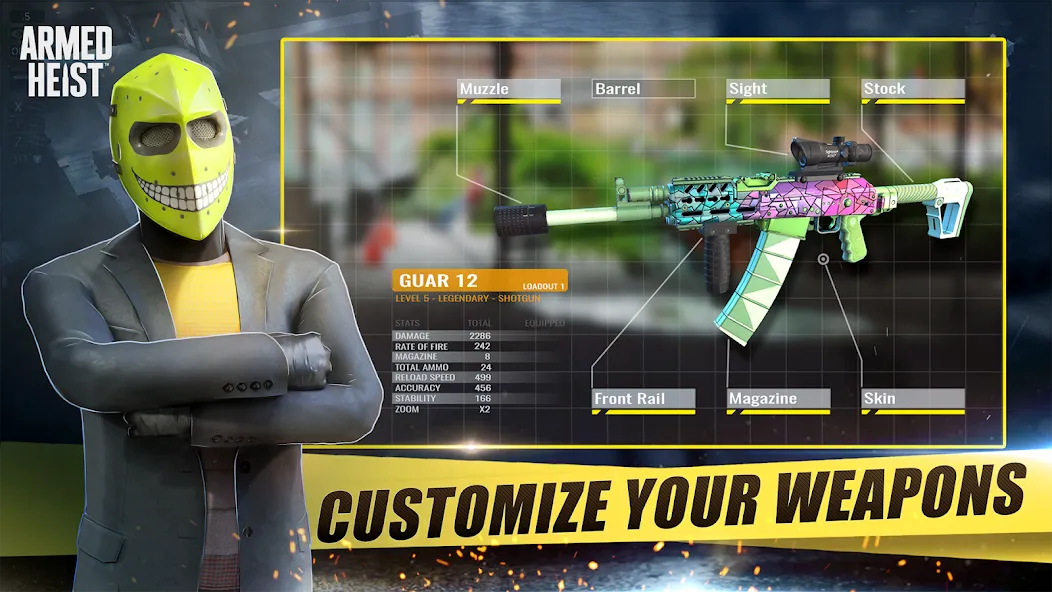 Armed Heist: Shooting gun game [MOD: безлимитные деньги и оружие] последняя версия — скриншот 3