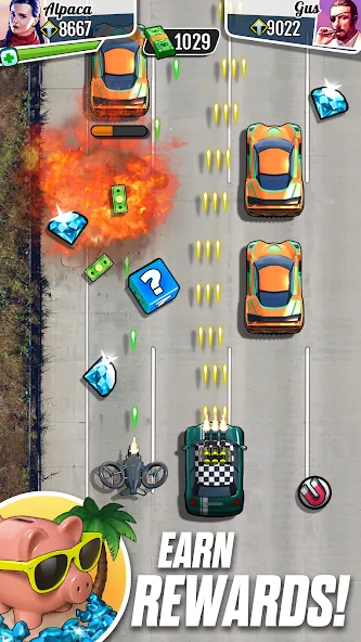 Скачать взлом Fastlane: Road to Revenge [MOD: безлимитные деньги и патроны] — скриншот 2