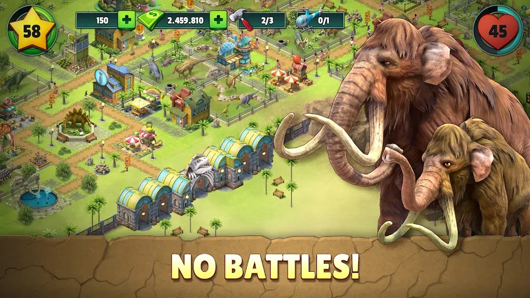 Скачать взлом Jurassic Dinosaur: Dino Game [MOD: безлимитные деньги и мощные динозавры] — скриншот 1