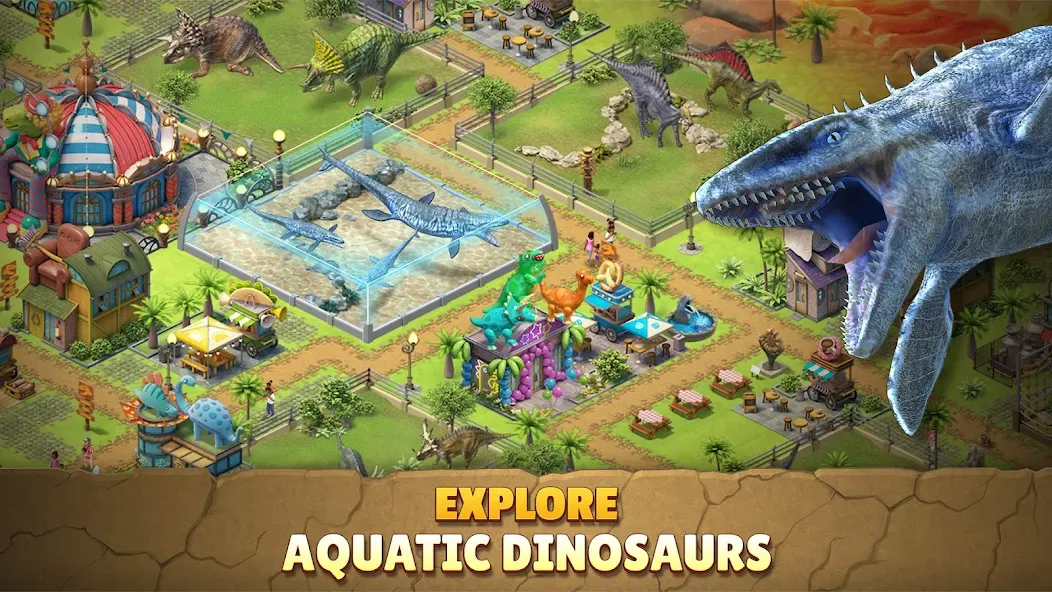 Скачать взлом Jurassic Dinosaur: Dino Game [MOD: безлимитные деньги и мощные динозавры] — скриншот 3