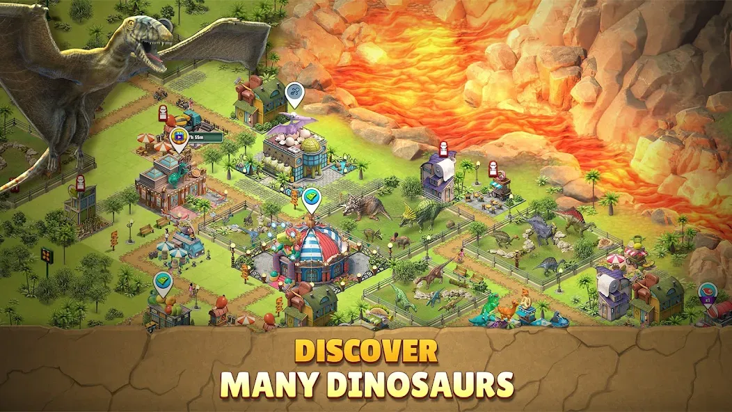 Скачать взлом Jurassic Dinosaur: Dino Game [MOD: безлимитные деньги и мощные динозавры] — скриншот 4