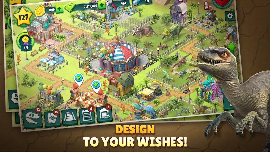 Скачать взлом Jurassic Dinosaur: Dino Game [MOD: безлимитные деньги и мощные динозавры] — скриншот 5