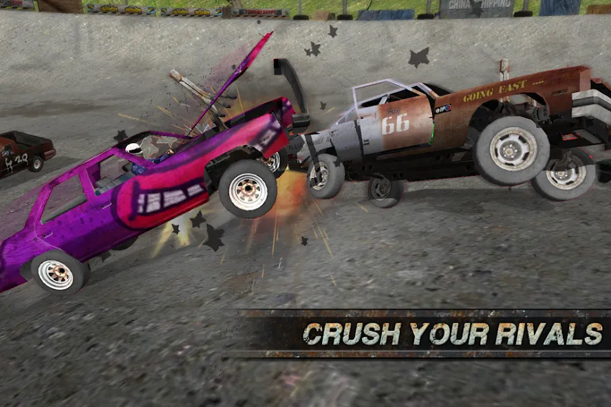 Скачать Demolition Derby: Crash Racing [MOD: безлимитные деньги и все машины открыты] — скриншот 3