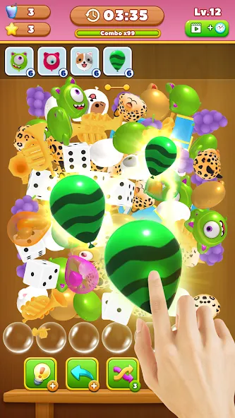 Скачать Match Triple Balloon [MOD: безлимитные монеты и все уровни открыты] на телефон — скриншот 2