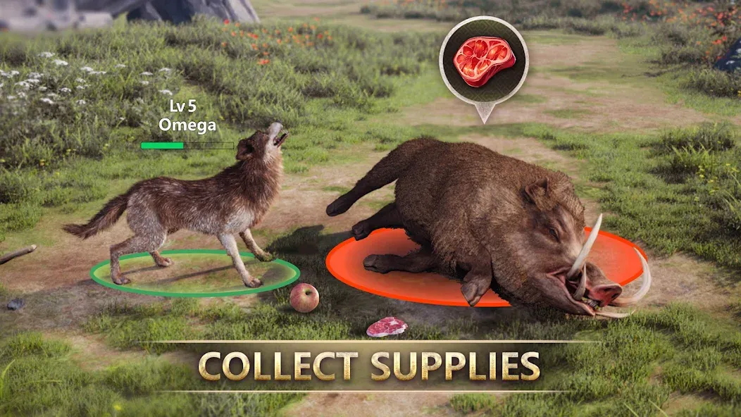 Скачать взлом Wolf Game: Wild Animal Wars [MOD: безлимитные ресурсы и мощные волки] — скриншот 2