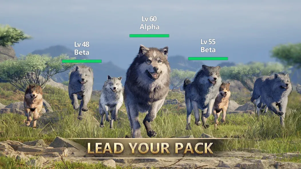 Скачать взлом Wolf Game: Wild Animal Wars [MOD: безлимитные ресурсы и мощные волки] — скриншот 4