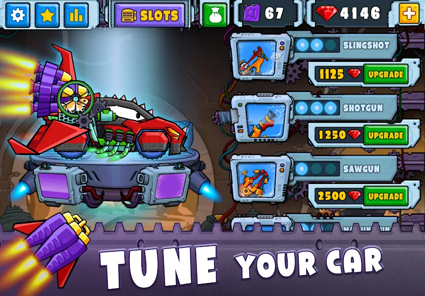 Скачать Car Eats Car 2 - Racing Game [MOD: безлимитные деньги и все машины открыты] — скриншот 2
