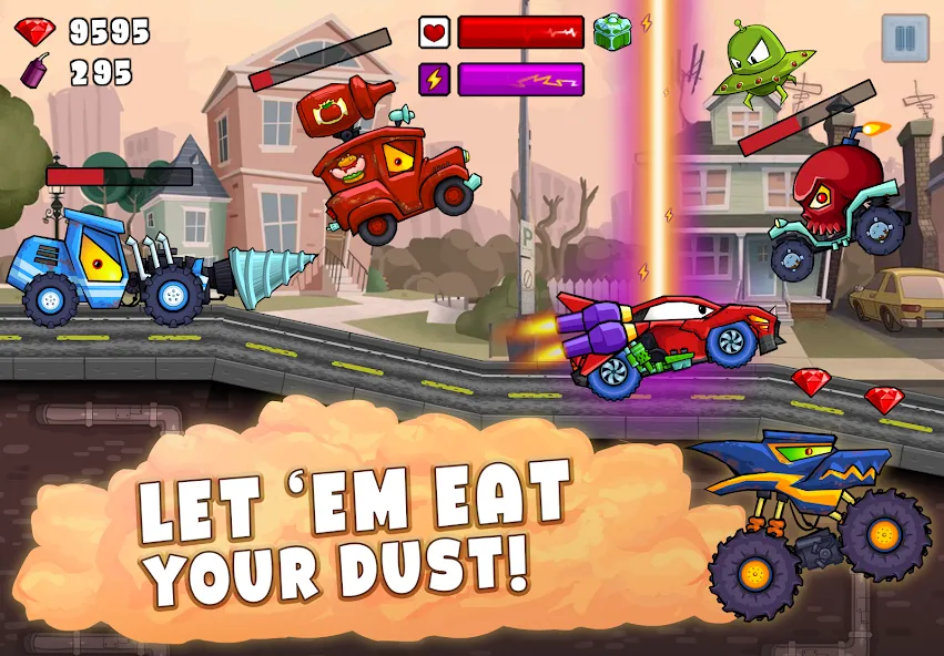 Скачать Car Eats Car 2 - Racing Game [MOD: безлимитные деньги и все машины открыты] — скриншот 3