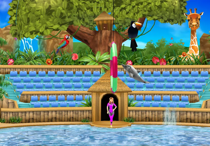 Взломанная My Dolphin Show [MOD: безлимитные монеты и разблокированы уровни] на Андроид — скриншот 1
