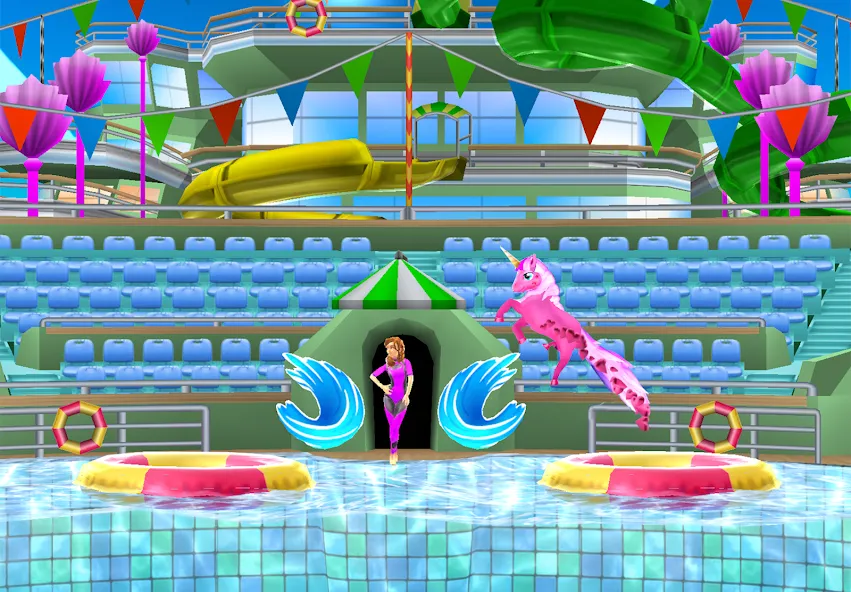 Взломанная My Dolphin Show [MOD: безлимитные монеты и разблокированы уровни] на Андроид — скриншот 2