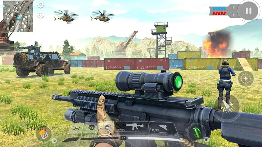 Commando War Army Game Offline [MOD: безлимитные патроны и здоровье] (Бесплатно / APK) — скриншот 4