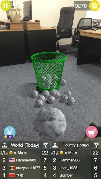 Paper Bin AR [MOD: без рекламы и все уровни открыты] (Бесплатно / APK) — скриншот 3