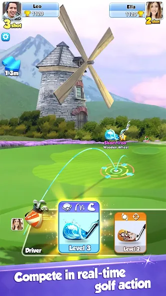 Взломанная Golf Rival - Multiplayer Game [MOD: безлимитные деньги и мячи] на Андроид — скриншот 2