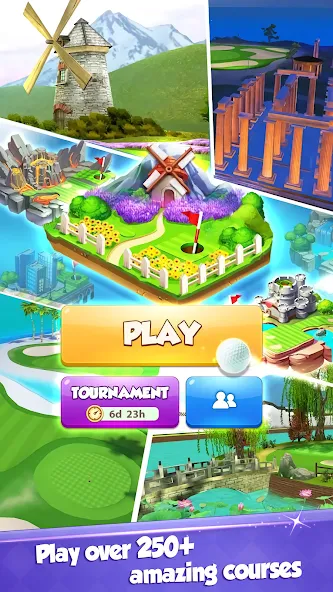 Взломанная Golf Rival - Multiplayer Game [MOD: безлимитные деньги и мячи] на Андроид — скриншот 4