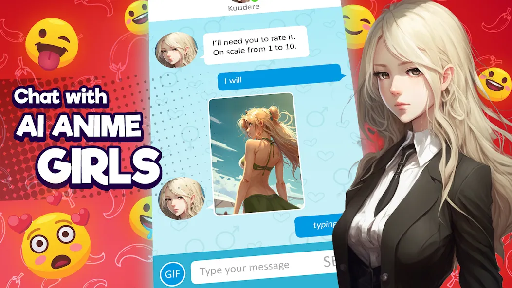 Anime Girlfriend - AI Chat [MOD: безлимитные сообщения и премиум функции] — Скачать бесплатно (APK) — скриншот 1