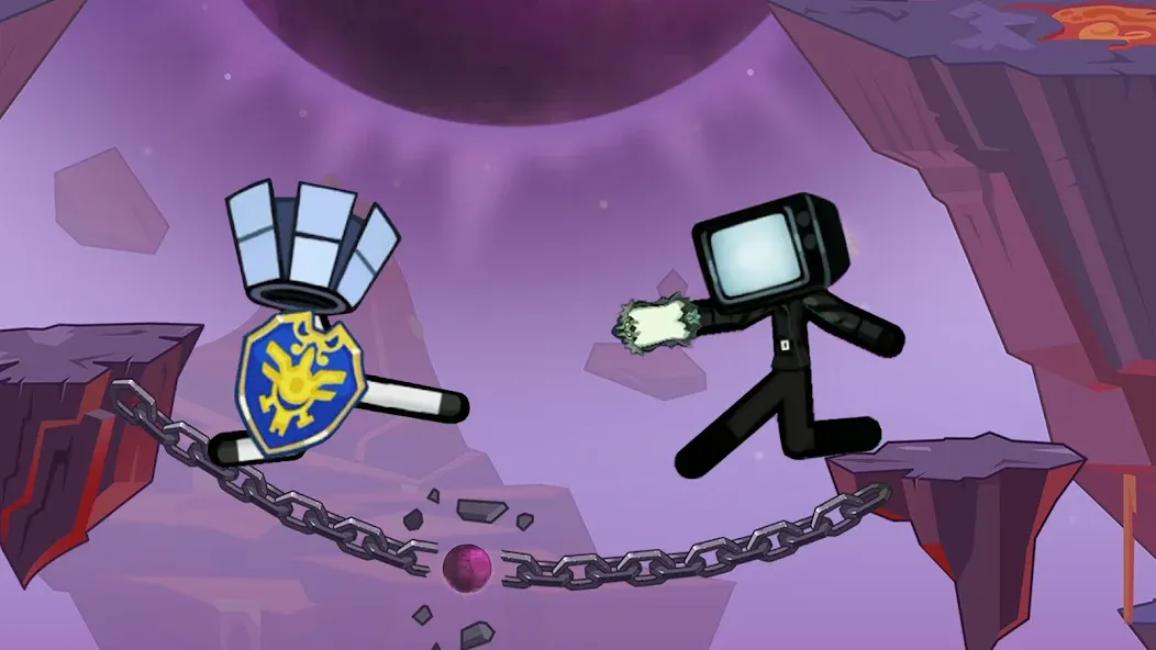 Stick Hero Fight Clash [MOD: безлимитные монеты и усиленный герой] на Андроид — скриншот 1