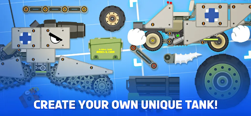 Super Tank Rumble [MOD: безлимитные деньги и усиленные танки] — Скачать бесплатно (APK) — скриншот 1