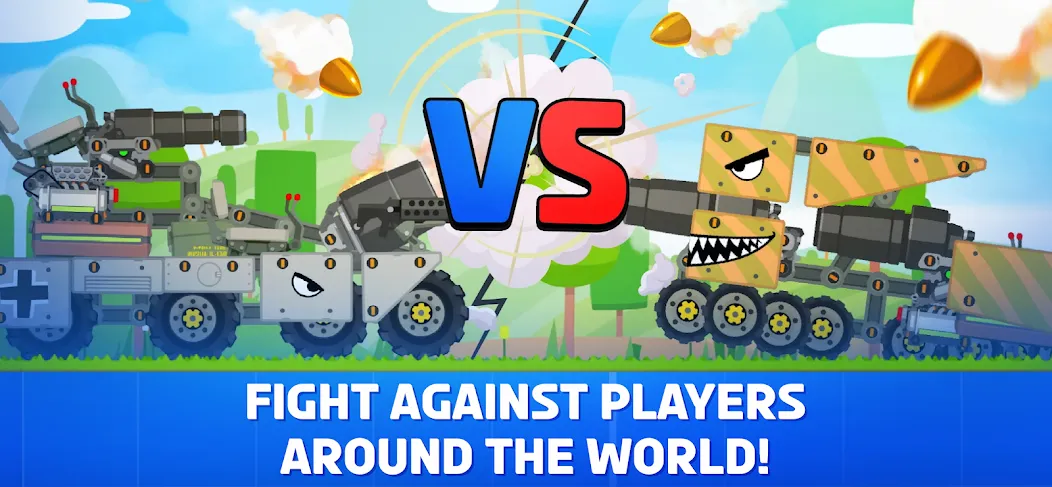 Super Tank Rumble [MOD: безлимитные деньги и усиленные танки] — Скачать бесплатно (APK) — скриншот 2
