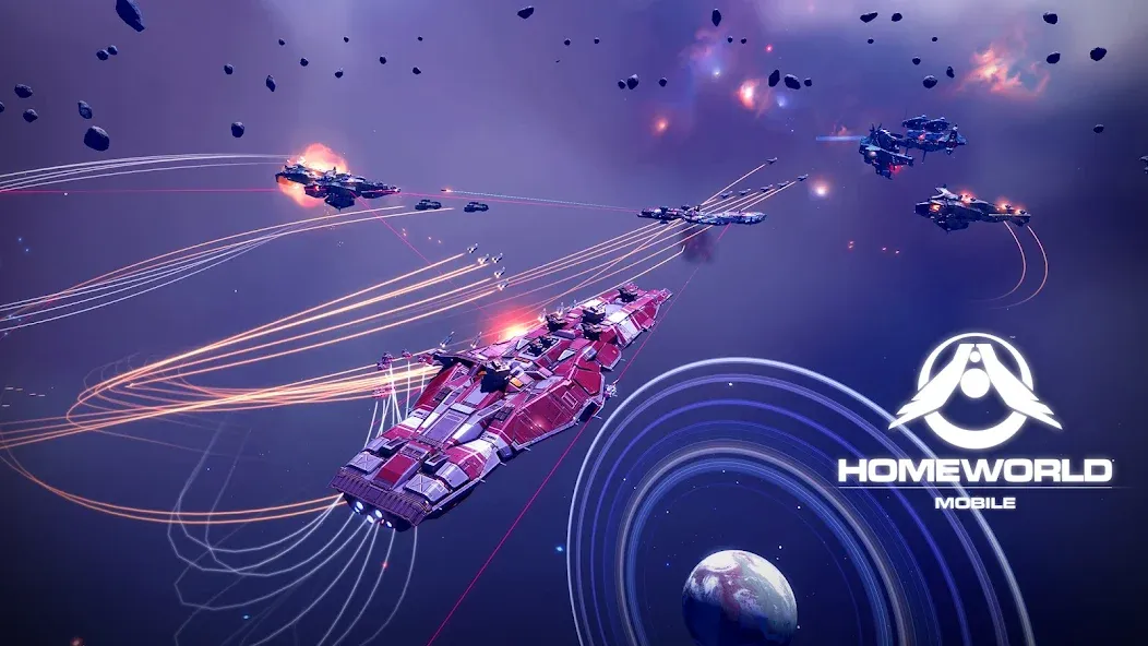 Скачать Homeworld Mobile: Sci-Fi MMO [MOD: безлимитные ресурсы и открытые корабли] на телефон — скриншот 1