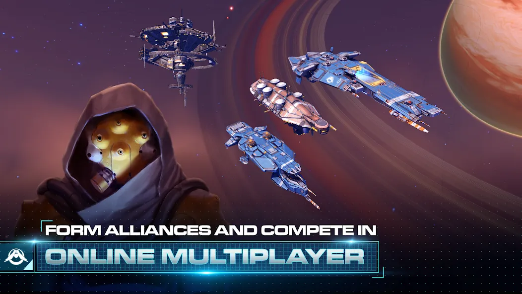 Скачать Homeworld Mobile: Sci-Fi MMO [MOD: безлимитные ресурсы и открытые корабли] на телефон — скриншот 4
