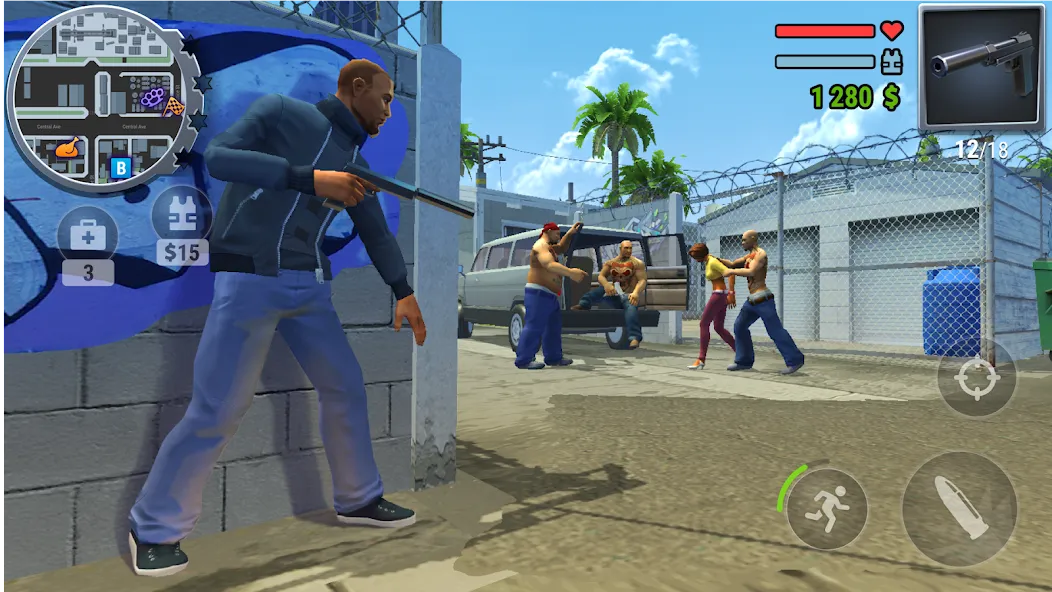 Скачать Gangs Town Story [MOD: безлимитные деньги и оружие] — скриншот 4