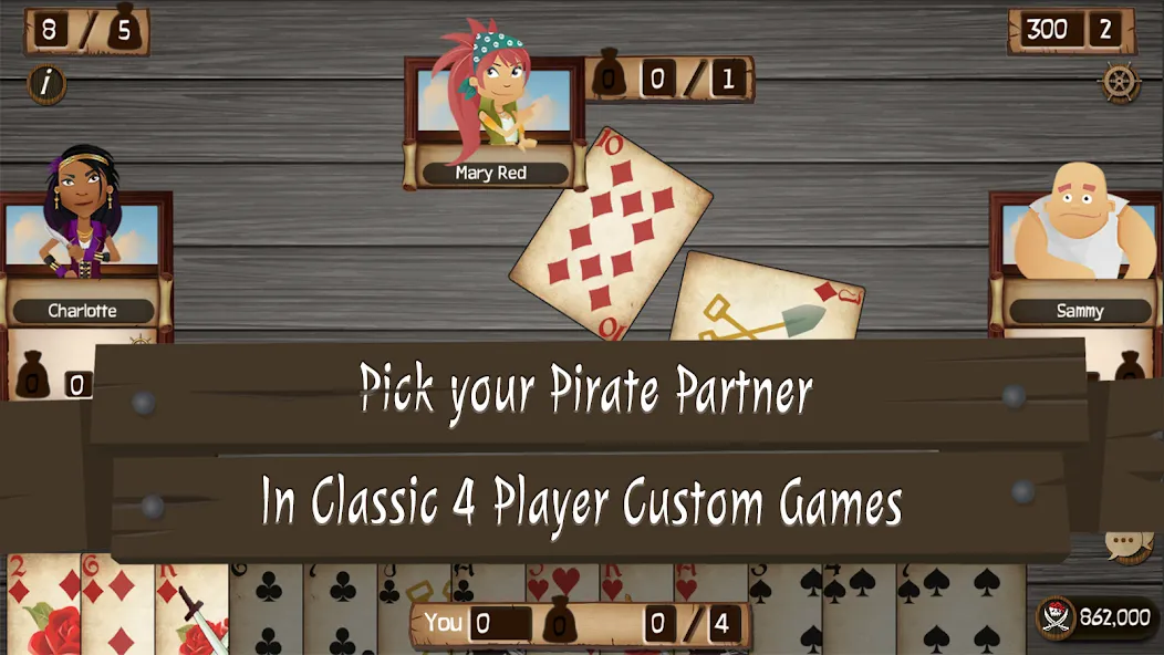 Spades Cutthroat Pirates [MOD: безлимитные монеты и пиратские бонусы] (Бесплатно / APK) — скриншот 4