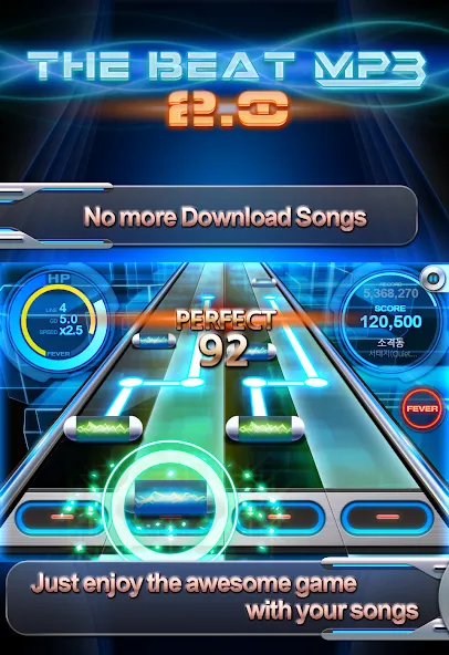 Взломанная BEAT MP3 2.0 - Rhythm Game [MOD: разблокированы все песни и режимы] на Андроид — скриншот 1