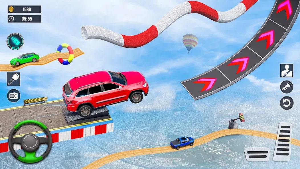 Скачать Car Stunt Games : Car Games 3D [MOD: безлимитные деньги и все машины открыты] на телефон — скриншот 4