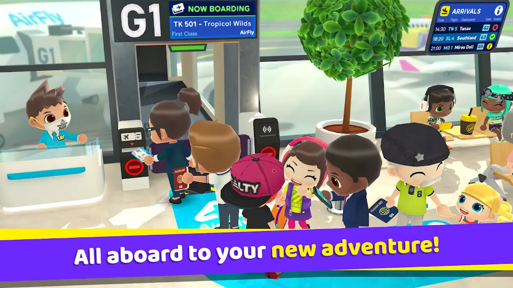 World Travel Stories - Airport [MOD: безлимитные деньги и всё открыто] (Бесплатно / APK) — скриншот 1