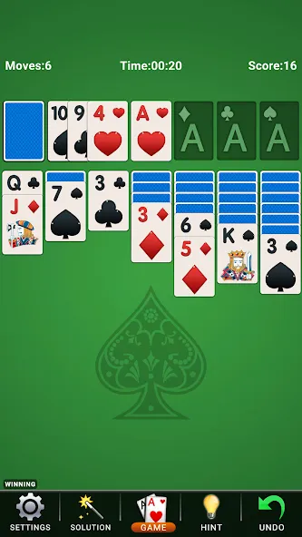 Скачать Solitaire: Classic Card Game [MOD: без рекламы и подсказок] на телефон — скриншот 1