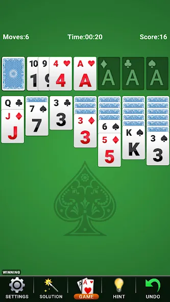 Скачать Solitaire: Classic Card Game [MOD: без рекламы и подсказок] на телефон — скриншот 3