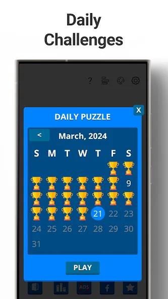 Скачать взлом Sudoku Levels: Daily Puzzles [MOD: подсказки и все уровни открыты] — скриншот 2