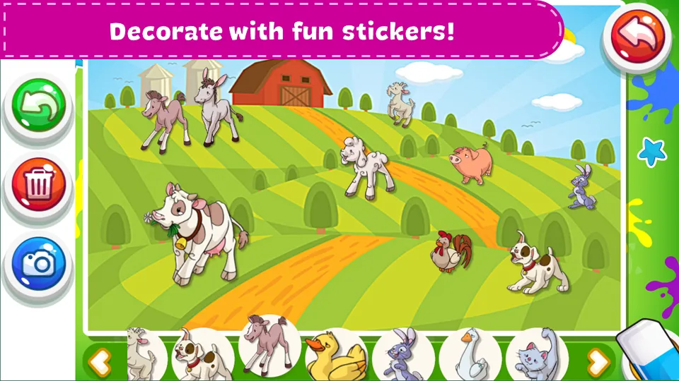 Взломанная Coloring Book - Kids Paint [MOD: все раскраски и премиум-кисти] на Андроид — скриншот 2