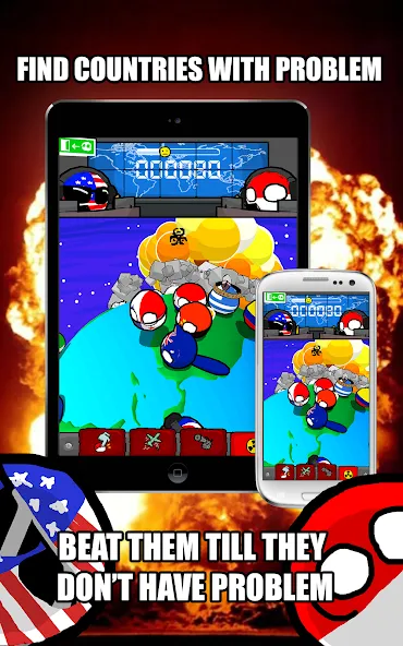 Polandball: Not Safe For World [MOD: новые страны и безграничные ресурсы] последняя версия — скриншот 1