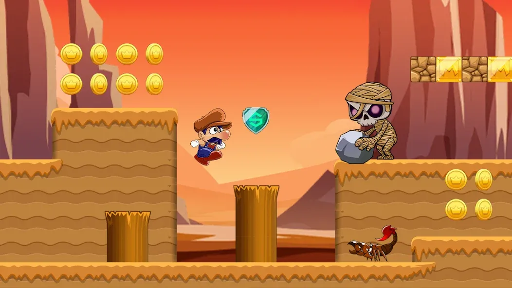 Скачать Super Bino Go:Adventure Jungle [MOD: безлимитные деньги и все уровни] на телефон — скриншот 2