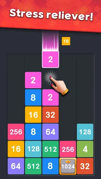 Скачать Drop Merge : Number Puzzle [MOD: без рекламы и безлимитные монеты] на телефон — скриншот 2