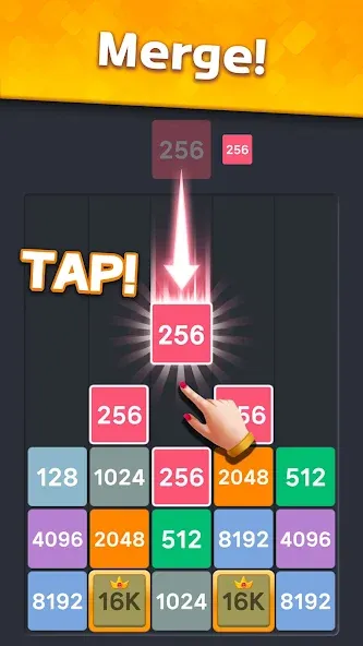 Скачать Drop Merge : Number Puzzle [MOD: без рекламы и безлимитные монеты] на телефон — скриншот 3