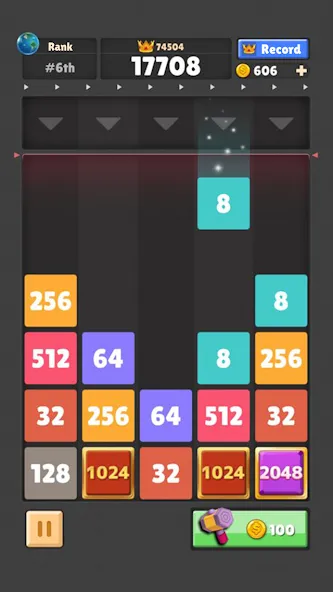 Drop The Number® : Merge Game [MOD: без рекламы и бесконечные ходы] (Бесплатно / APK) — скриншот 1