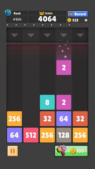 Drop The Number® : Merge Game [MOD: без рекламы и бесконечные ходы] (Бесплатно / APK) — скриншот 2