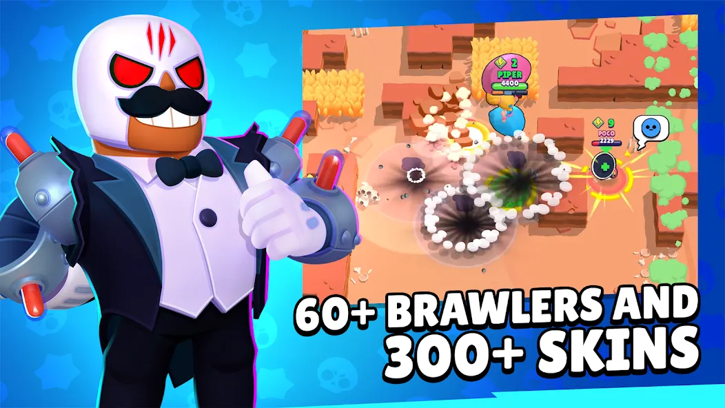 Скачать Brawl Stars [MOD: много кристаллов и открыты бойцы] на телефон — скриншот 3
