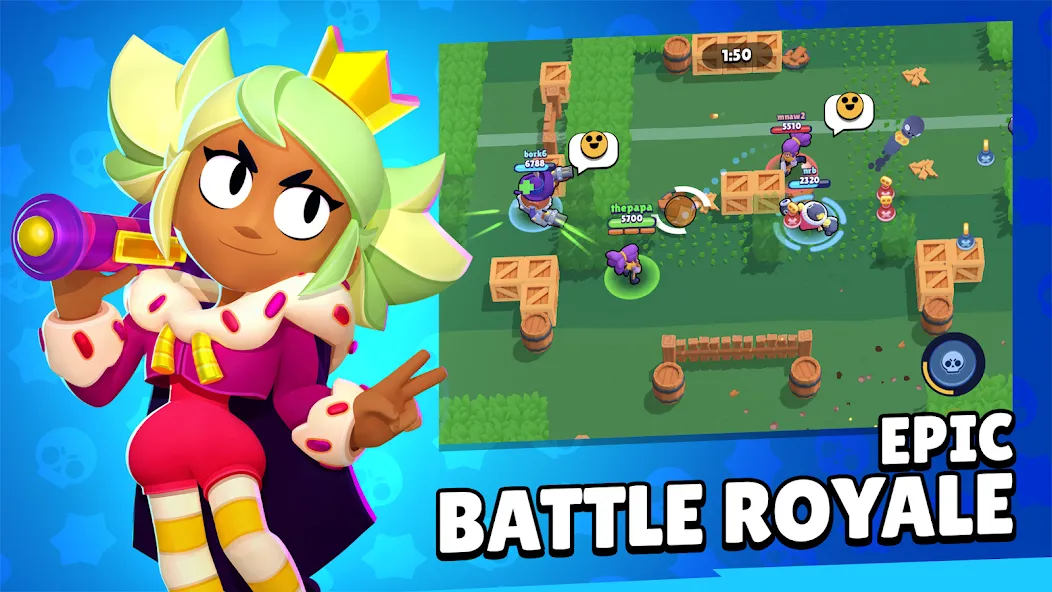 Скачать Brawl Stars [MOD: много кристаллов и открыты бойцы] на телефон — скриншот 5